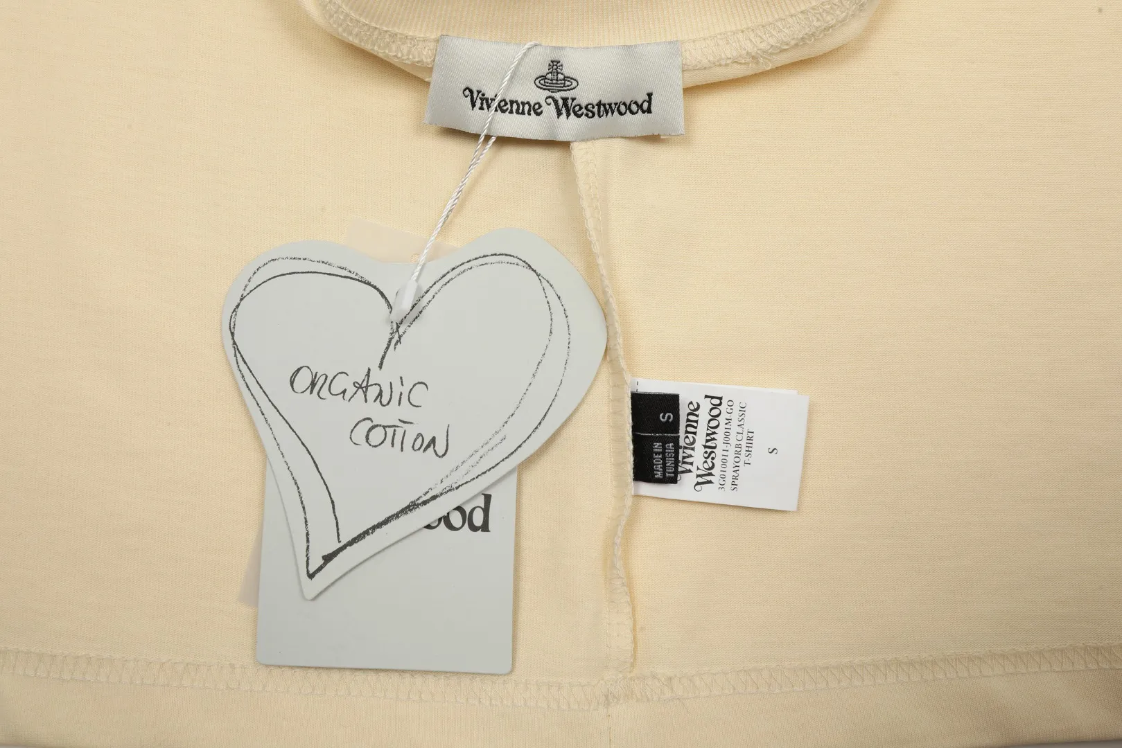 vivienne west wood Queen Mother West Jingdong Maillard color matching small label embroidered short-sleeved color matching high-end niche fashionable must-have matching style 2024 top hot style No need to say more details directly open the full range of correct accessories every detail is completely restored and directly filled up Size: XS-L Color: coffee apricot